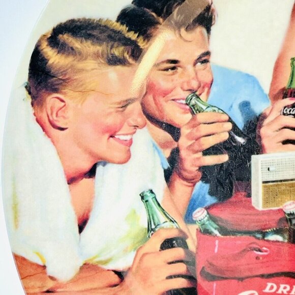 2 Coca Cola Vintage Salad Plates Advertising Retro Glamour Chic Style 1920's - Picture 3 of 7